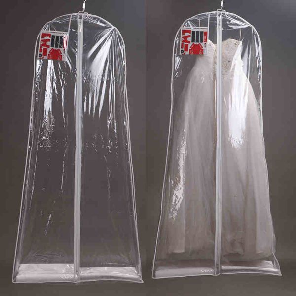 

clear wedding dress cover storage bags dustproof large bridal gown garment 160/170/180cm