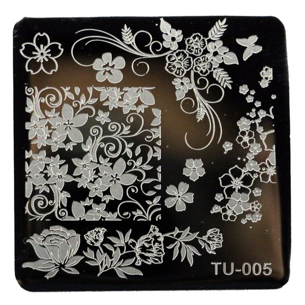 

6.6*6.6cm flower cartoons nail art image plate nail template beauty tools ,nail disk dia 6cm,*** tu-05 ***, White