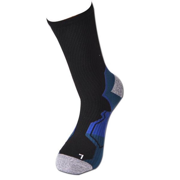 

drozeno men and women outdoor sports socks mid-tube design stitching terry sole sweat-absorbent breathable soothing sports socks, Black