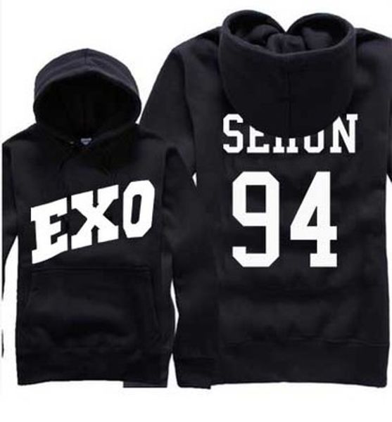 

hoodie kpop sbs korean dvd suho kpop luhan kris exo xiumin kris luhan exo hoodie ulzzang korean chanyeol sehun xiumin, Black