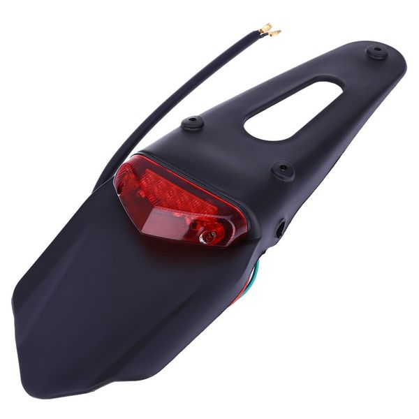 

universal motorcycle led brake tail light & rear fender back splash guard motocross dirt bike custom motorbike