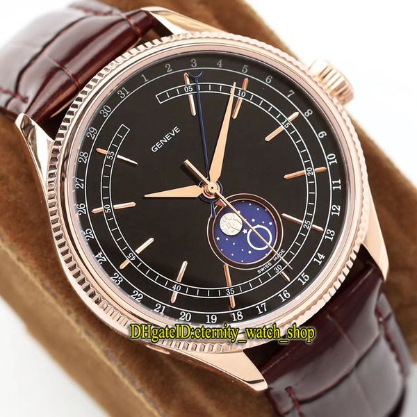 

большая фабрика cellini m50535-0002 черный циферблат refit 3195 автоматические часы moon phase мужские часы из сапфирового стекла корпус из, Slivery;brown