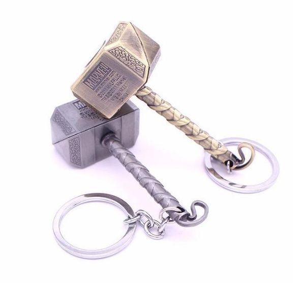 

designer keychain casual and creative key ring keychain sample order 3pcs pubg helmet with 2pcs thor hammer, Silver