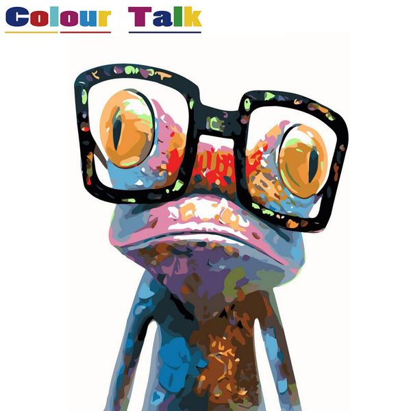

animals diy painting by numbers kits poster pictures paint canvas coloring paintng by numbers for home wall decor frog p-5091