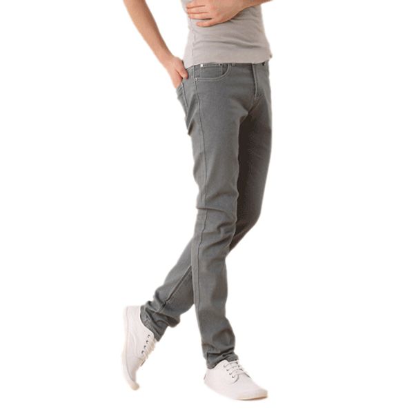 

syb 2016 new new mens candy casual slim elasticity jeans trousers(dark grey, Blue