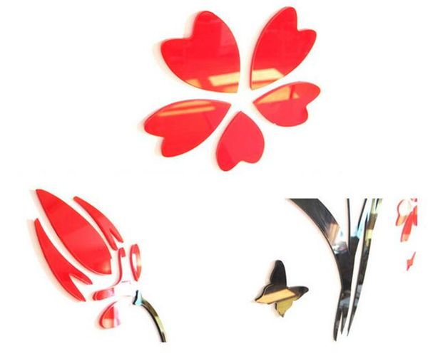 

new home diy vase flower tree 3d wall stickers decal home decor adesivo de parede wallpapers for livingrooms kitchen decorations