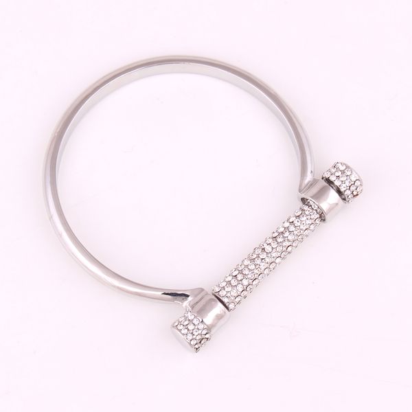 

Съемный Преувеличенные Личности Полный Кристалл Подкова Винт Браслет Для Женщин