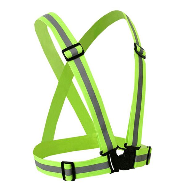 

50pcs/lot reflective safety vest strips high visibility elastic belt night jogging running cycling traffic safe work wear uniforms