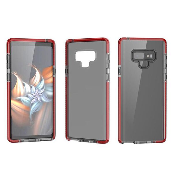 

ultra transparent t21 phone case for iphone xs max 8 7 6 plus samsung s9 note 9 with color frame bumper phone case