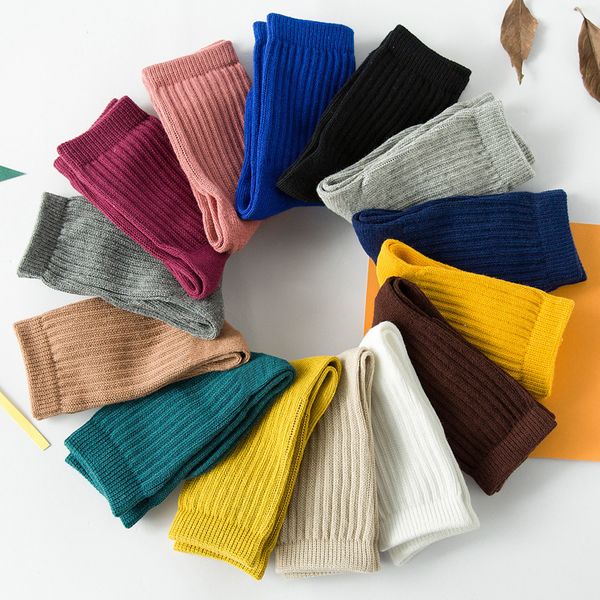 

children socks korea autumn and winter new pattern candy colour-purity cotton pile heap socks mixed batch children socks, Pink;yellow