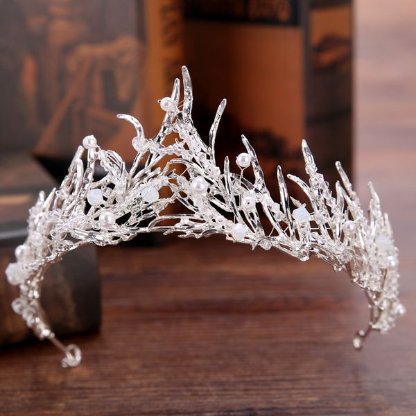 

Барокко Свадебные Короны Hairbands Серебро Золото Свадьба Диадемы Повязки Кристалл Ф