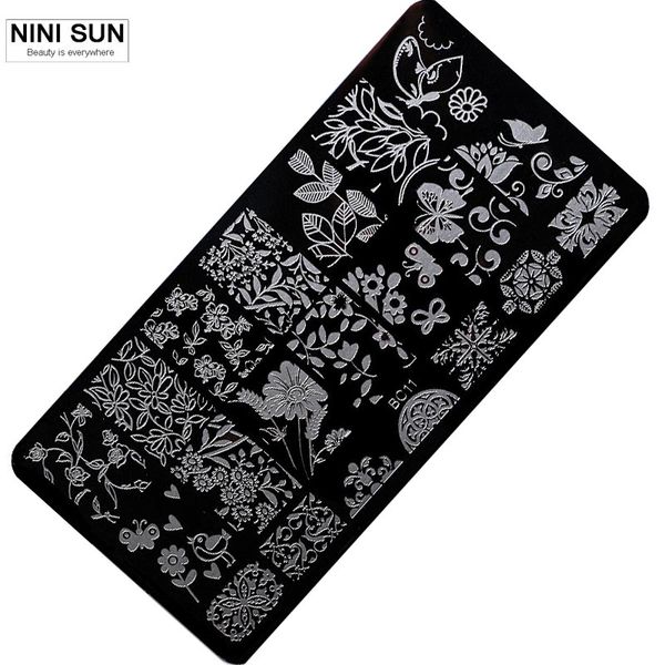 

new arrival 1 sheet lace series stamping nail art image plate 6*12cm stainless steel template polish manicure stencil tools, White
