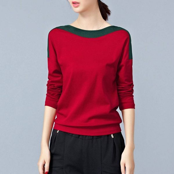 

Women Sexy Loose Shirts Long Sleeve Red Black White Sweatershirts Casual Solid Color Sping Autumn Winter Cotton Shirt