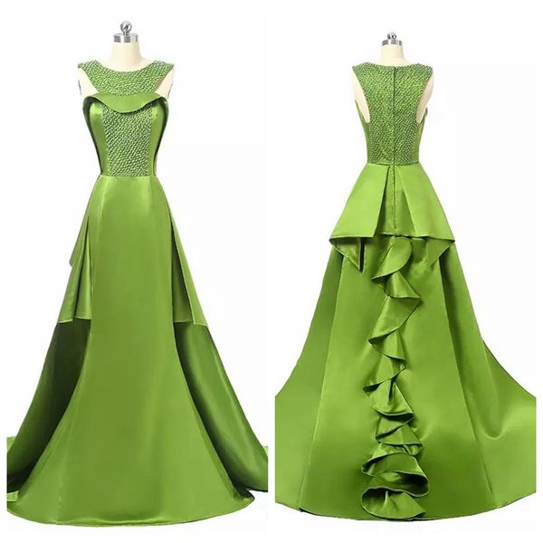 

2019 real ps mermaid dubai women prom dress with pearls mermaid long dresses evening gowns sweep train evening gowns sleeveless arab, Black