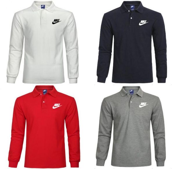 

Spring port brand de igner polo hirt fa hion luxury long leeve t hirt men ca ual olid 100 cotton polo with embroidery play golf