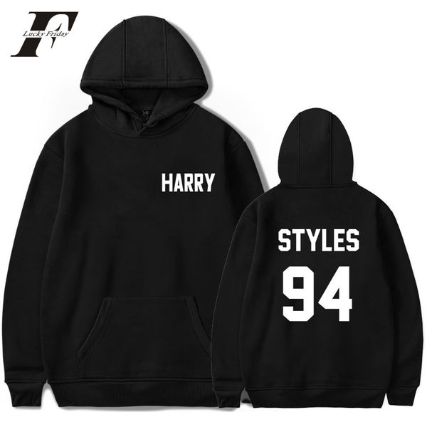 

one direction harry styles harajuku hoodies women sweatshirt autumn streetwear cap hoodies kpop fans cloth, Black