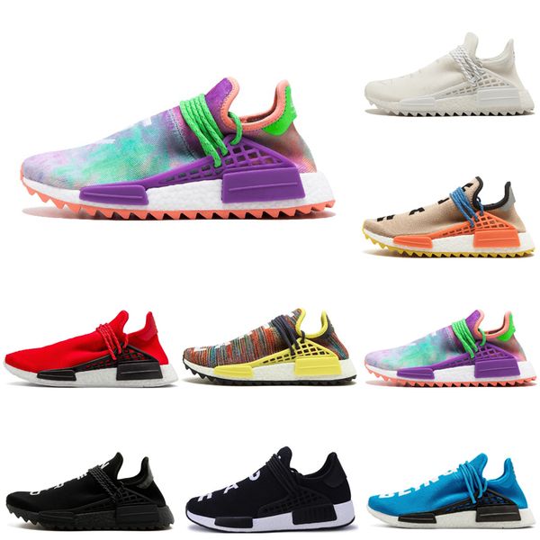 

adidas nmd human race черный ботаник холи кроссовки фаррелл уильямс синий желтый ядро черный белый красный синий мужская женская спортивная