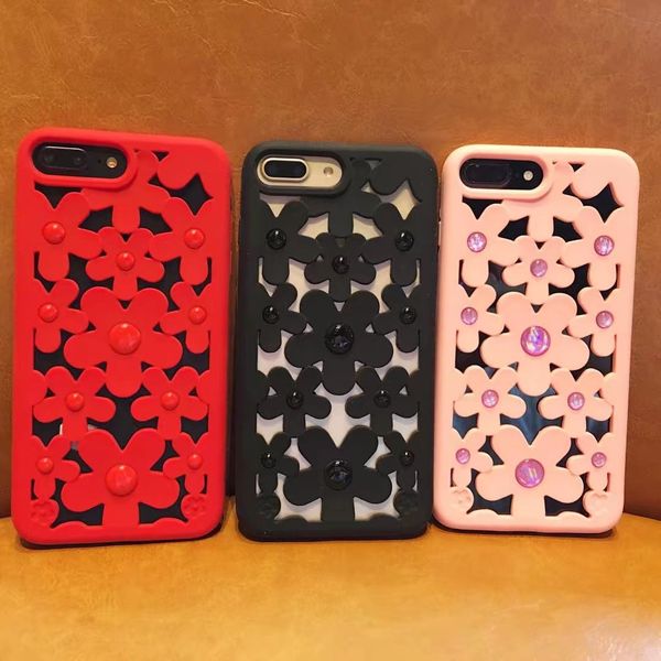 

factory sell for oppo a77 hollow out case daisy flower silicone mobile dissipate heat case for iphone x hollow out case