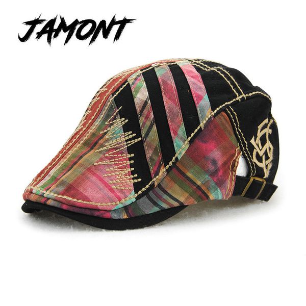 

jamont] new fashion artist painter beret hat for men women duckbill beret cap sway visors peaked flat sun hat casquette, Blue;gray