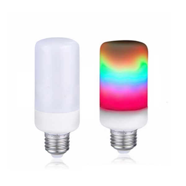 

colorful 3 modes led flame effect lamps e27 e26 e14 e12 b22 2835 smd led fire bulb flicker light 85-265v rainbow led lampada