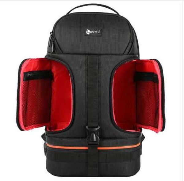 DSLR impermeável ombros à prova de choque câmera mochila tripé de tripé w / linha de refletor fit 14in laptop saco para canon nikon sony slr