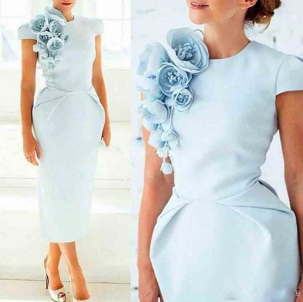 Elegant Formal Evening Dresses With Hand Made Flower Pageant Capped