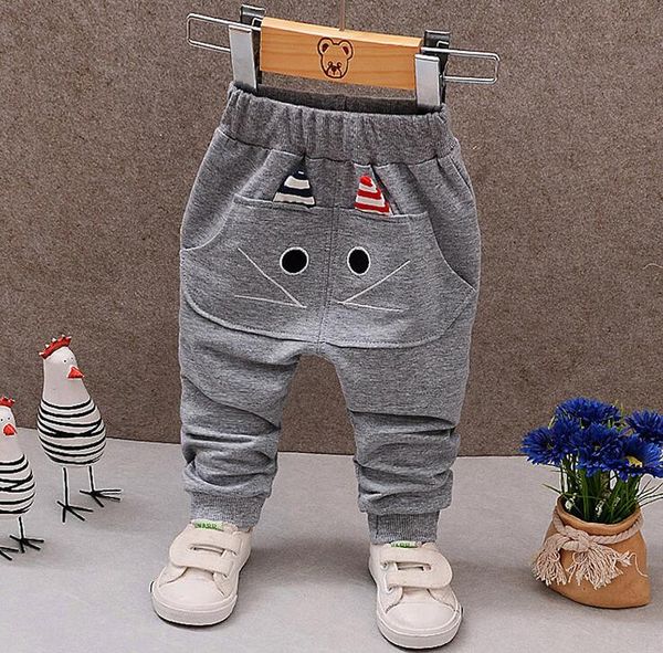 

дети мальчики девочки хлопок одежда весна осень детские мультфильм печати брюки мода дети досуг спортивные брюки для 1-4 лет, White