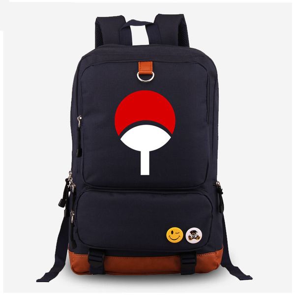 Compre New Naturo Sharingan Sasuke Uchiha Cosplay Mochila Dos Desenhos Animados Anime Estudante Luminoso Mochilas Unisex Lona Sacos De Viagem De