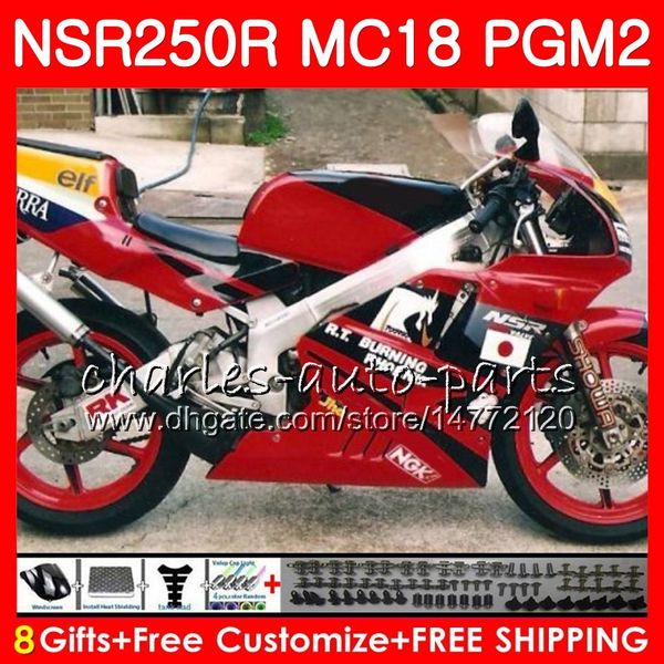 Комбинезоны для Honda NSR250R MC16 MC18 PGM2 NS250 88 89 78HM.78 NSR 250 R NSR250 R RR NSR250RR NSR 250R 88 89 1988 1989 обтекатель комплект глянцевый красный
