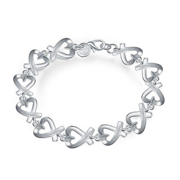 

all kelp bracelet - added brand sterling silver plated bracelet ; new arrival fashion men and women 925 silver bracelet spb177, Golden;silver