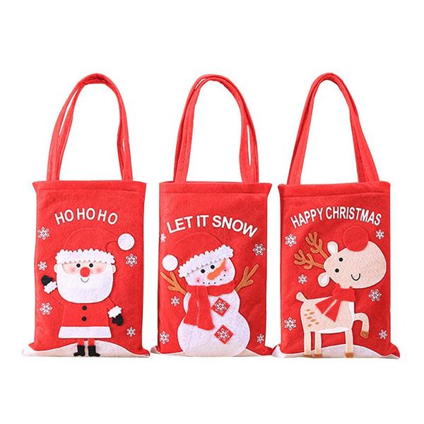 

christmas decorations 2018 new christmas eve cartoon children's gift bag portable candy bag apple gift festive atmosphere