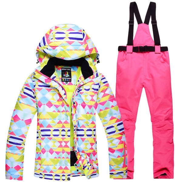 

ski suit for women winter outdoor single board double-board ski suit waterproof warm and thick skiwear for lady smlxl