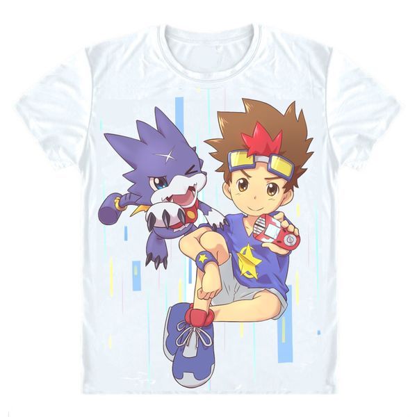 

dejitaru monsuta digimon t-shirts multi-style short sleeve shirts digimon xros wars digimon fusion dejimon kurosu wozu cosplay shirt, White;black
