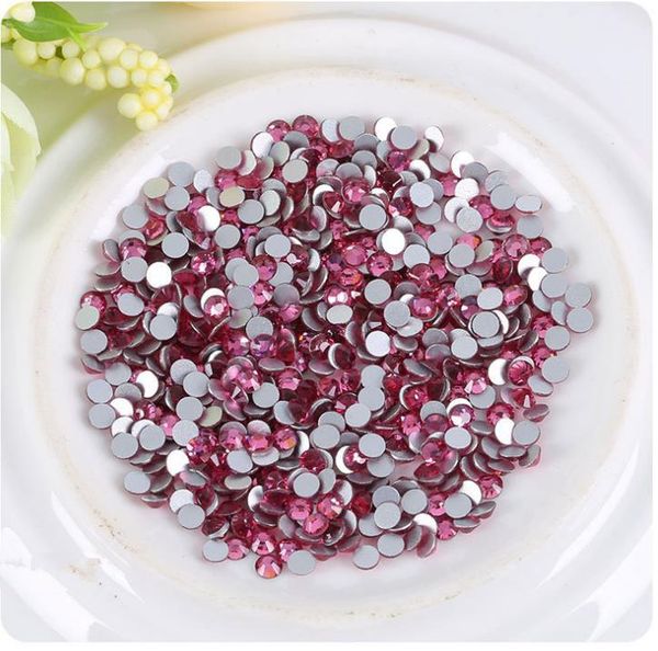 

glue on rose color rhinestones ss3-ss30 flat back non ix nail art rhinestone 3d glass nail art decorations mix rhinestone, Silver;gold