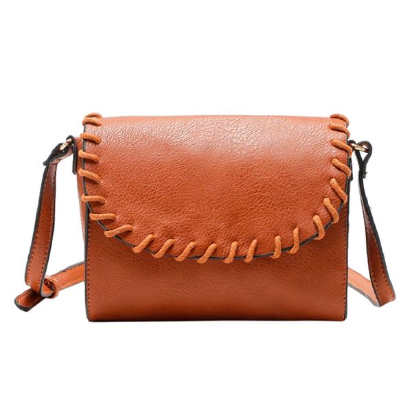 

coneed 2018 women's leather string rope retro diagonal shoulder bag womens purse satchel cross body messenger bag se27