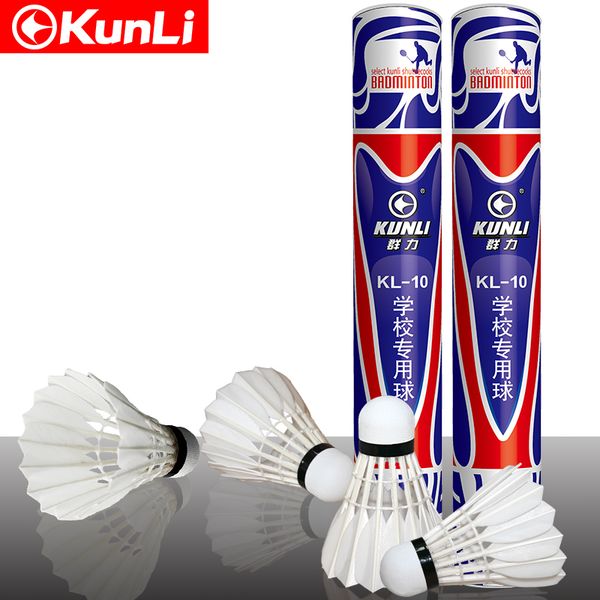 

kunli badminton shuttlecocks kl-10 class d duck feather shuttlecocks for training super durable