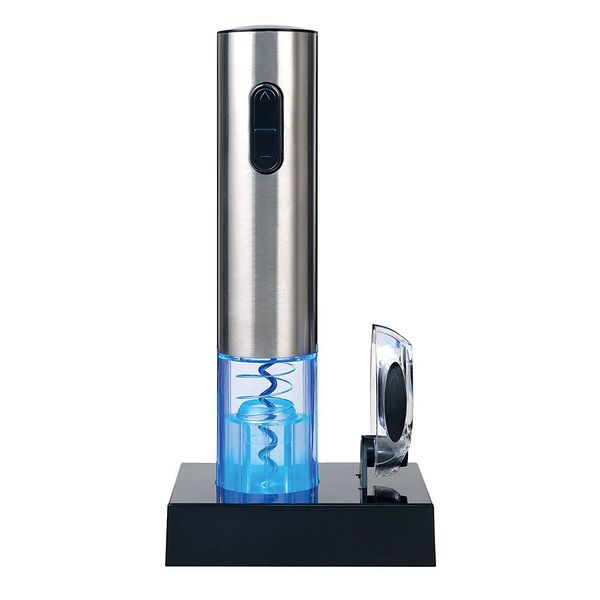 

stainless steel electric wine opener corkscrew bottle opener with foil cutter