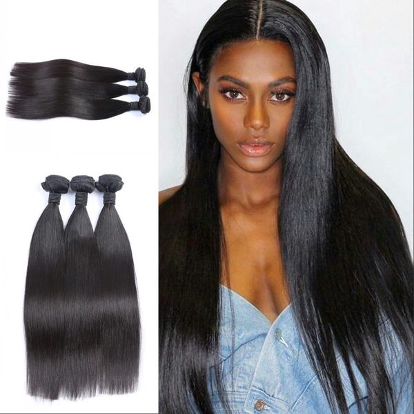Silky Straight Hair Bundles Indian Peruvian Malaysian Human Hair