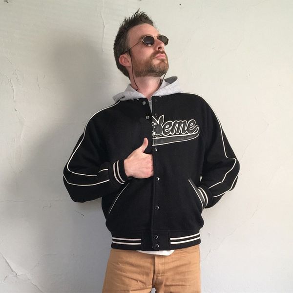 

18fw коробка логотип Playboy Университетская куртка роскошные ветрозащитный открытый