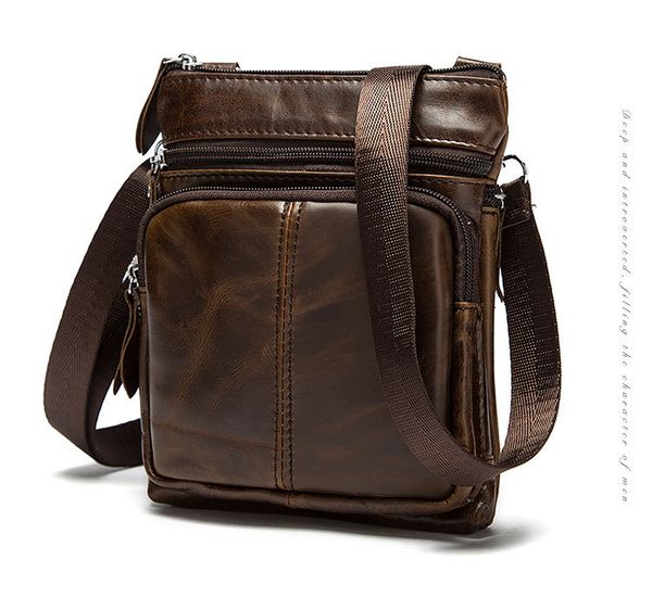 

2018 men single shoulder leather bag handbags