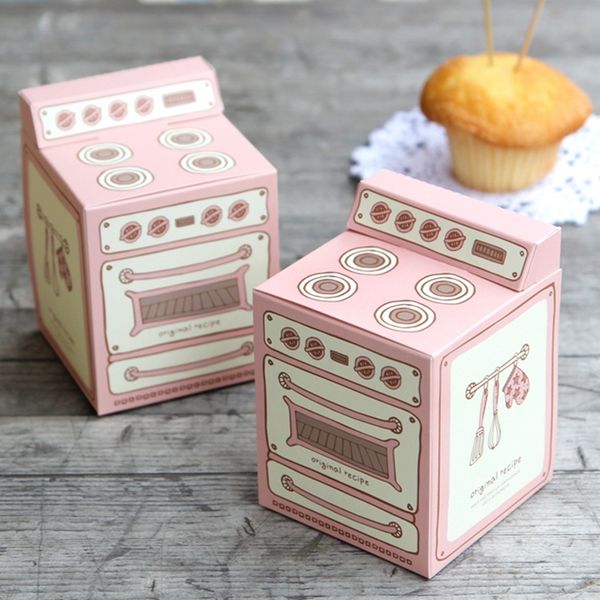 

pink oven shape muffin box, cupcake boxes 30pcs/lot