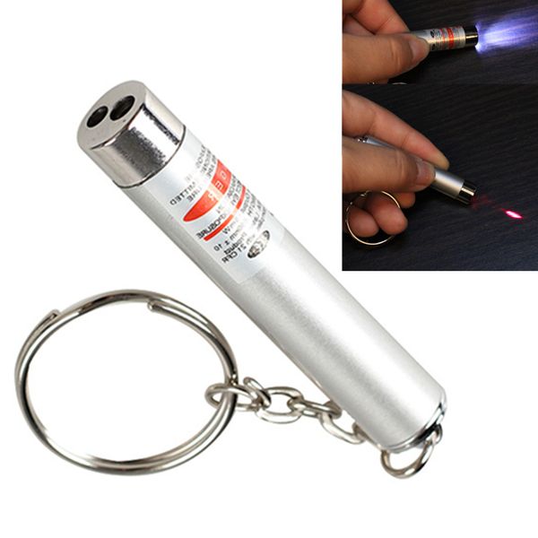 

Горячая продажа 350pcs / серия # Новый 2 в 1 белый светодиод и красная лазерная указка Pen с брелок фонарик