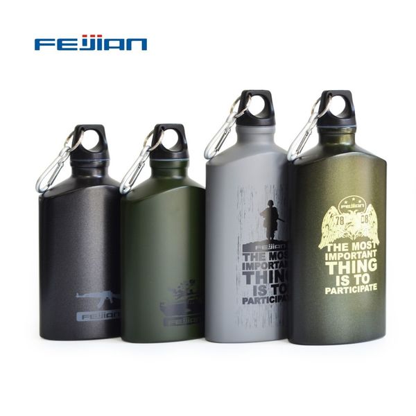 Acheter Feijian Bouteille Deau Sports De Plein Air Léger En Aluminium Flacon étanche Cantique Militaire Cantine Ovale Bouilloire Boucle Couvercle