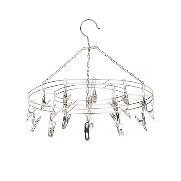 

stainless steel clothes drying rack laundry rope rack metal clothespin round drying clothes, towels, underwear, underwear, socks mx5053