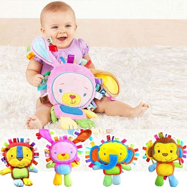 

nice cute dolls for baby gift new animal handbells developmental toy bed bells kids baby soft toys rattle t618