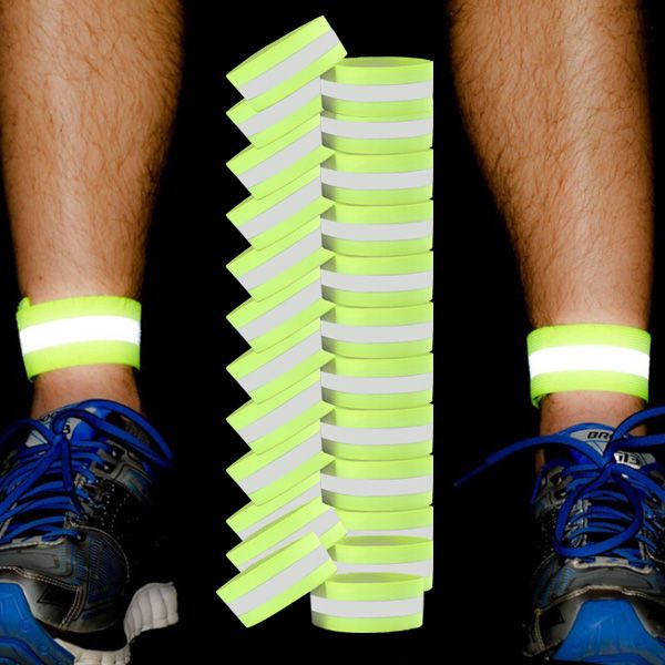 

3m safety reflective arm band belt strap for outdoor sport night running cycling, Black;red