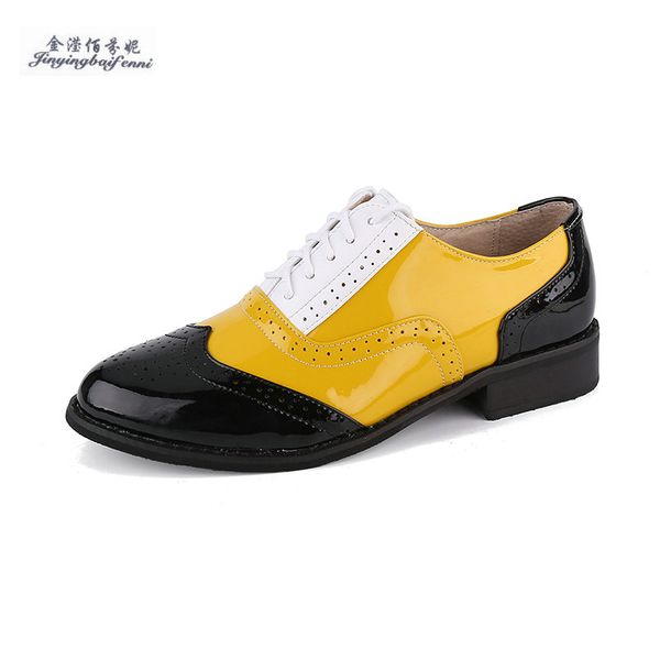 

2017 women british style vintage oxford shoes handmade carved women genuine leather brockden soft leather shoes us big size 4-13, Black