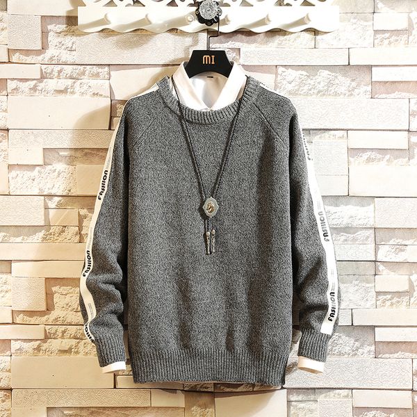

2018 autumn sweater sweater sluggish men's 2018 new korean half high collar juvenile jersey, White;black
