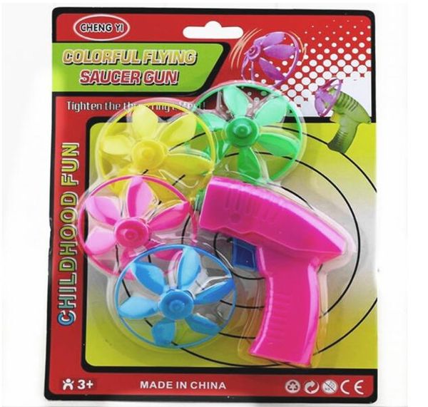 

novelty games children color colorful flying saucer gun frisbee shooter strange new creative educational toys stall selling