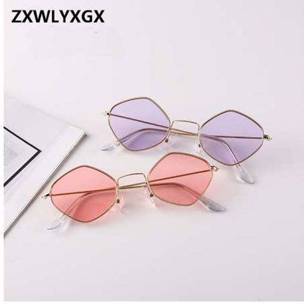 

new polygon sunglasses women men brand designer vintage sunglasses clear sun glasses fashion couple eyewear, White;black